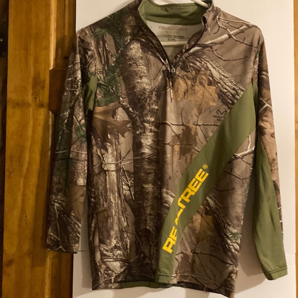 Realtree Green and Brown Camo Half-Zip Shirt